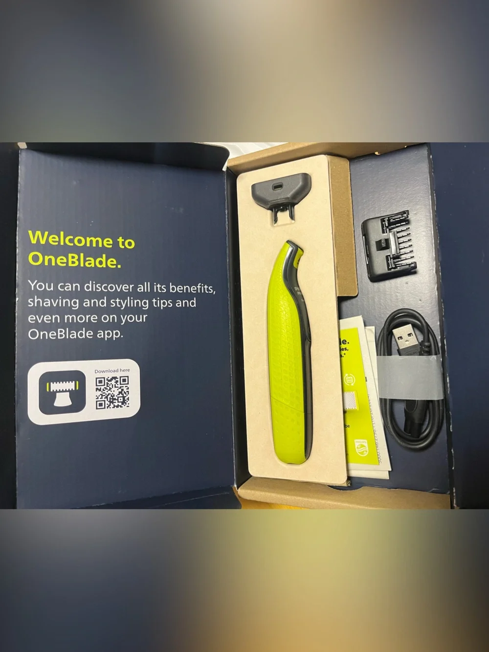 Philips Norelco OneBlade 360 Hybrid Face Trimmer Shaver 5 Length Comb Razor NIB